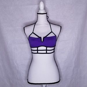NWOT ASOS Purple Caged Tie Back Bikini Top 4